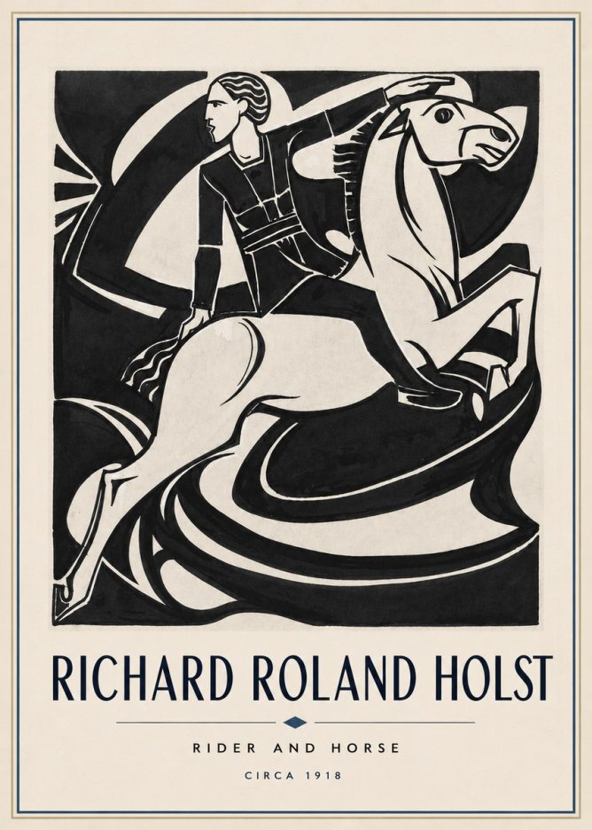 Richard Roland Holst Rider and Horse No4 - Poszter