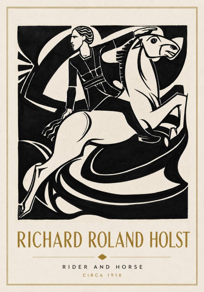 Richard Roland Holst Rider and Horse No6 - Poszter