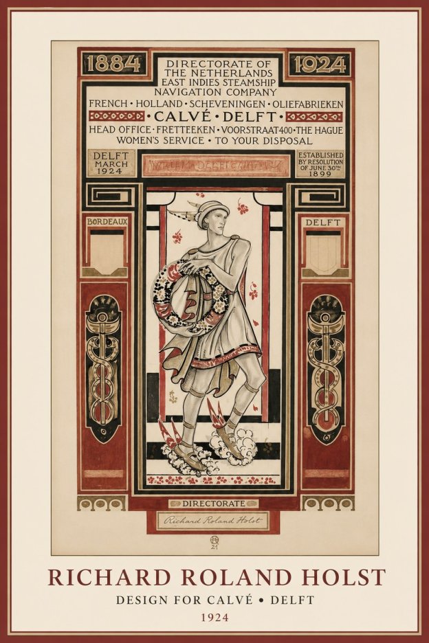 Richard Roland Holst Design for Calvé • Delft No1 - Poszter