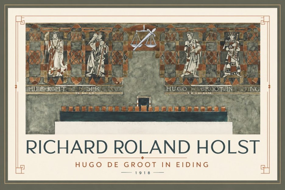 Richard Roland Holst Fresco Design - City Hall, Lidingö No3 - Poszter