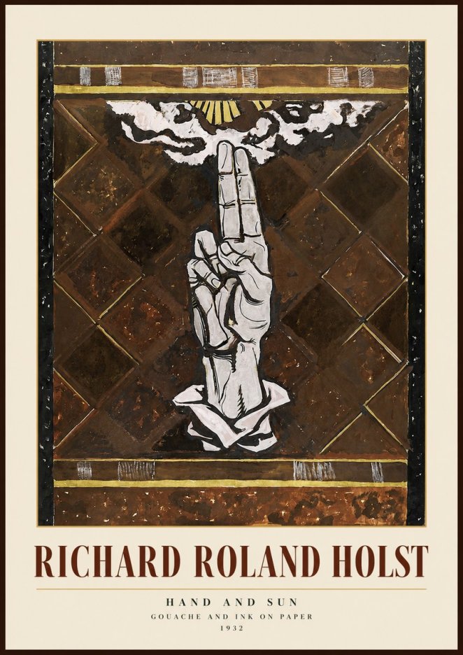 Richard Roland Holst Hand and Sun No2 - Poszter