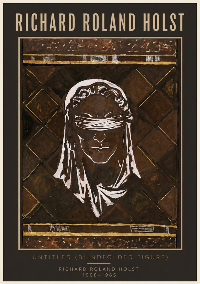 Richard Roland Holst Untitled (Blindfolded Figure) No5 - Poszter