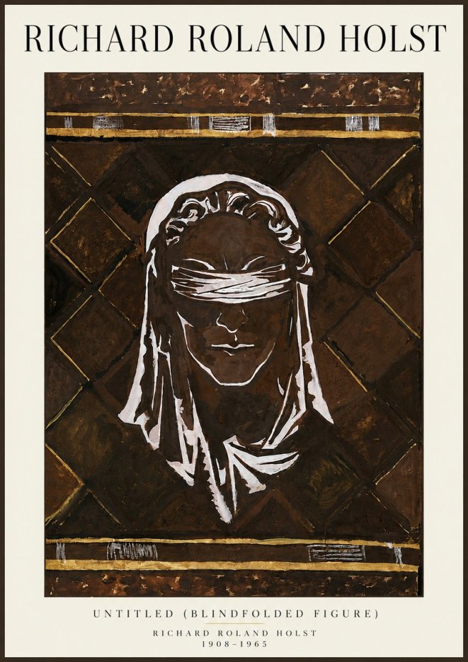 Richard Roland Holst Untitled (Blindfolded Figure) No6 - Poszter