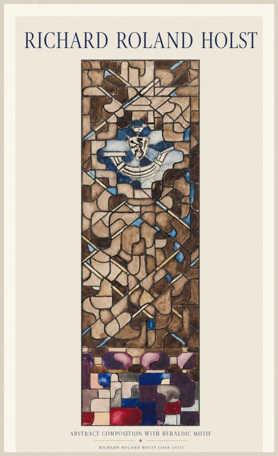Richard Roland Holst Abstract Composition with Heraldic Motif No1 - Poszter