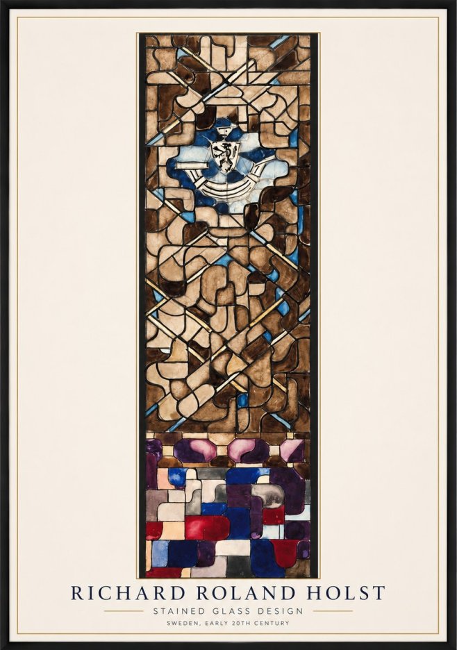 Richard Roland Holst Abstract Composition with Heraldic Motif No2 - Poszter