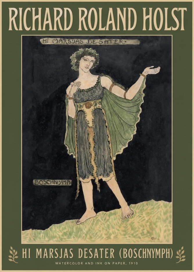 Richard Roland Holst Hi Marsjas Desater (Boschnymph) No2 - Poszter