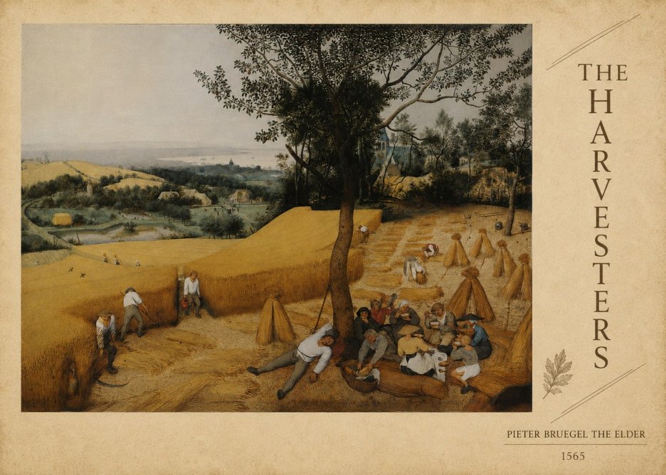 Pieter Bruegel The Harvesters II No6 - Poszter