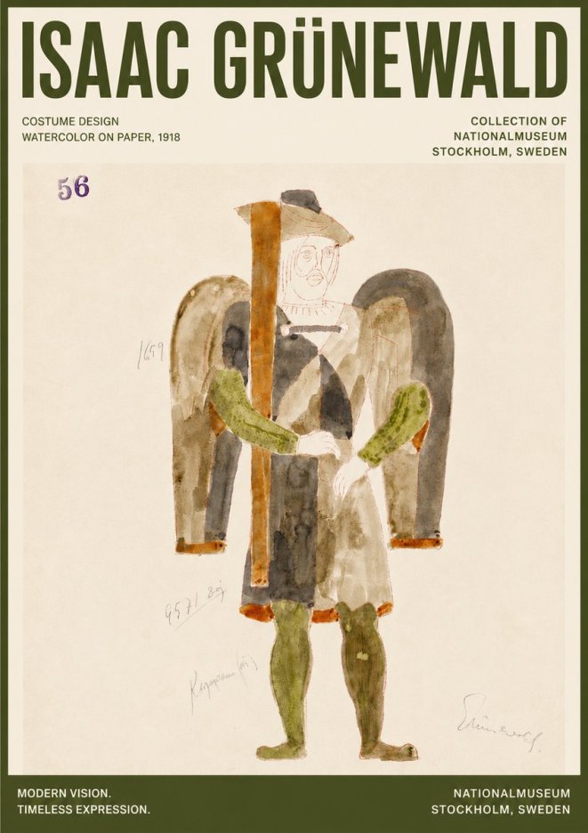 Isaac Grünewald Costume Design IV No4 - Poszter