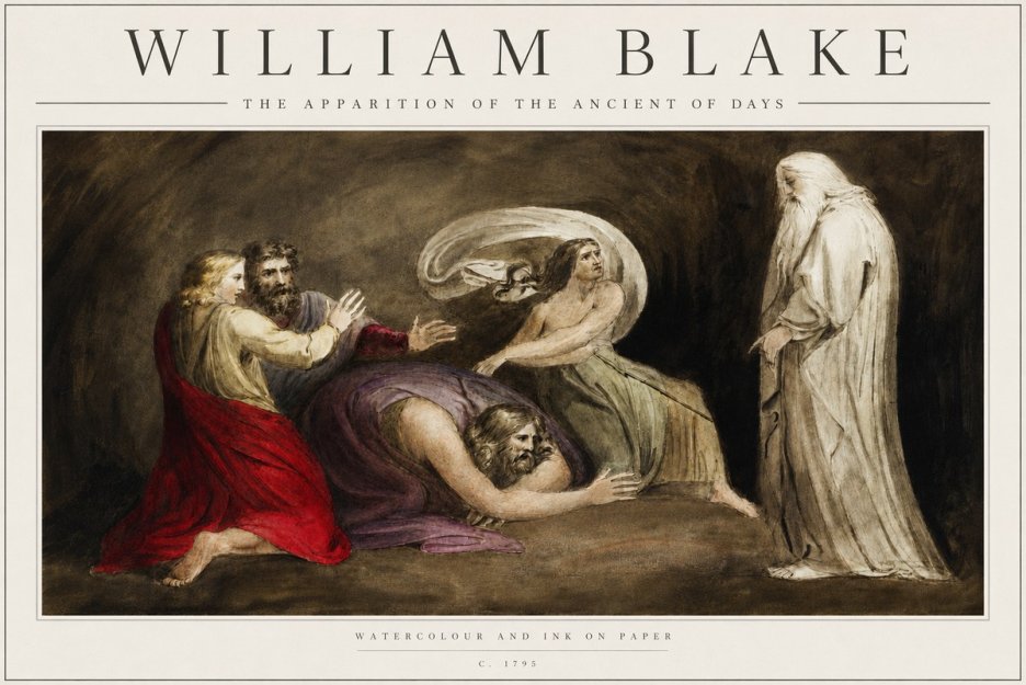 William Blake The Apparition of the Ancient of Days No3 - Poszter