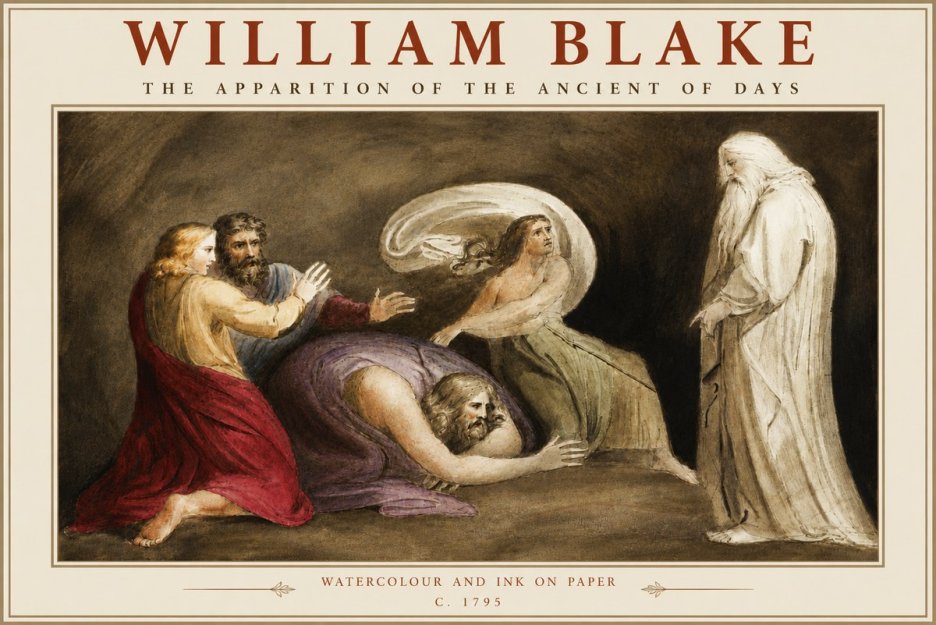 William Blake The Apparition of the Ancient of Days No4 - Poszter