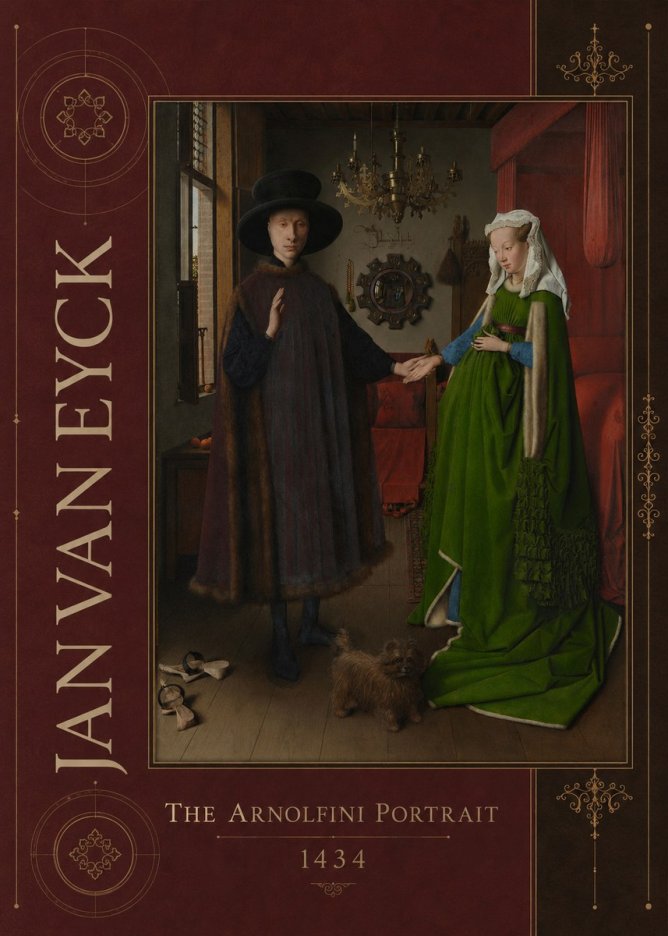 Jan van Eyck The Arnolfini Portrait III No2 - Poszter