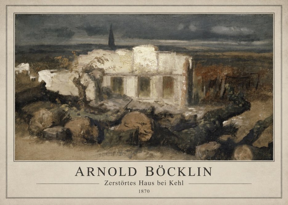 Arnold Böcklin Zerstörtes Haus Bei Kehl No1 - Poszter