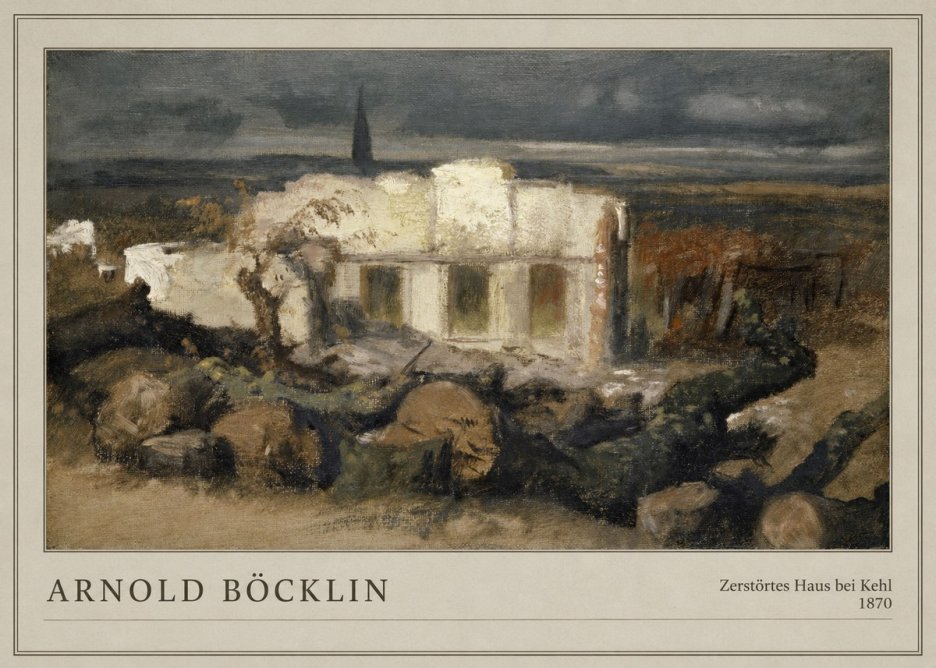 Arnold Böcklin Zerstörtes Haus Bei Kehl No3 - Poszter