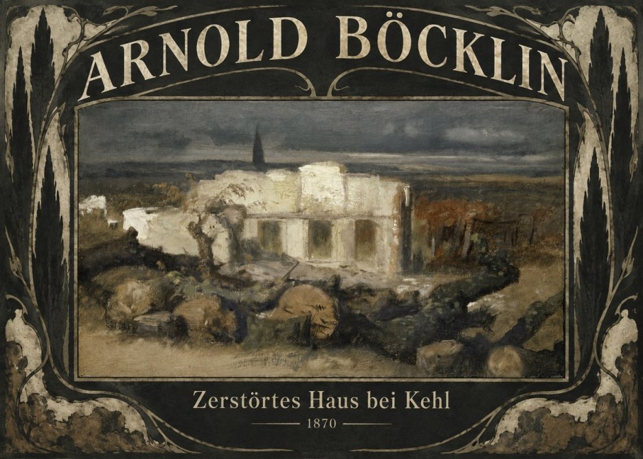 Arnold Böcklin Zerstörtes Haus Bei Kehl No6 - Poszter
