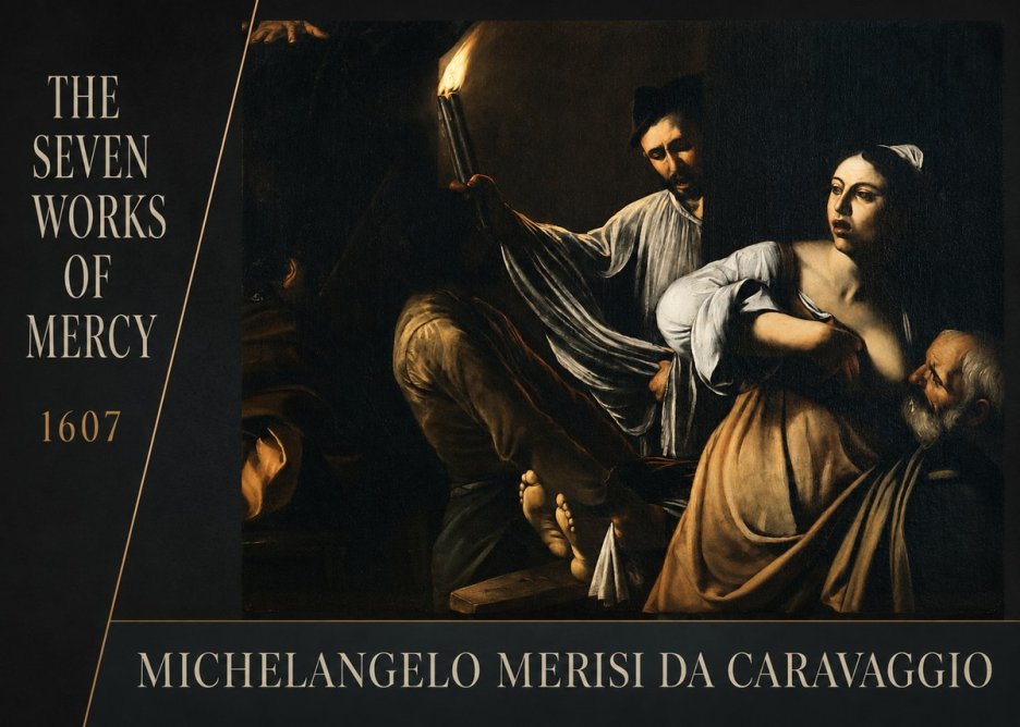 Michelangelo Merisi da Caravaggio The Seven Works of Mercy III No3 - Poszter