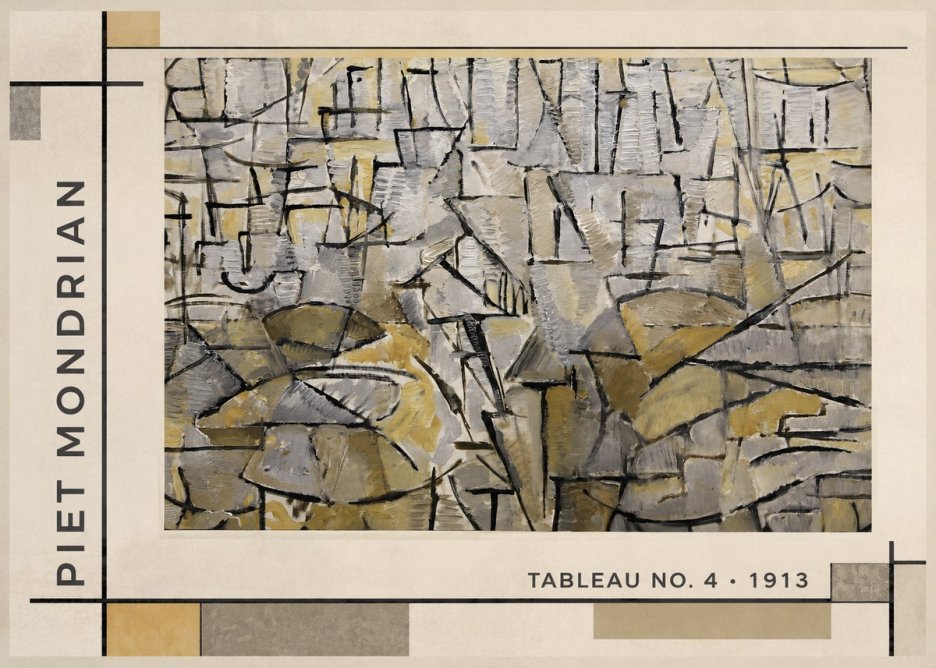 Piet Mondrian Tableau No. 4 No1 - Poszter