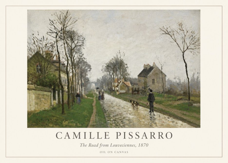 Pissarro The Road from Louveciennes, 1870 No1 - Poszter