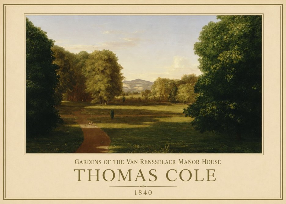 Thomas Cole Gardens of the Van Rensselaer Manor House No1 - Poszter