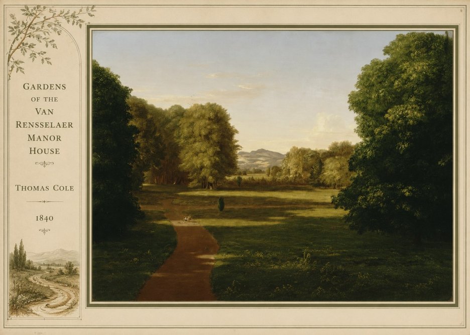 Thomas Cole Gardens of the Van Rensselaer Manor House No2 - Poszter