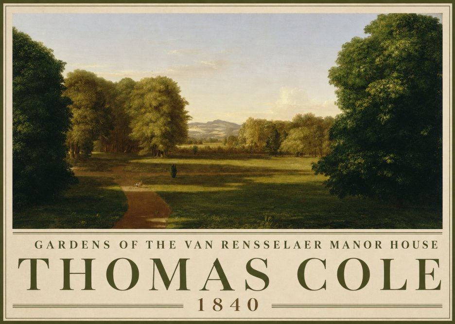 Thomas Cole Gardens of the Van Rensselaer Manor House No4 - Poszter