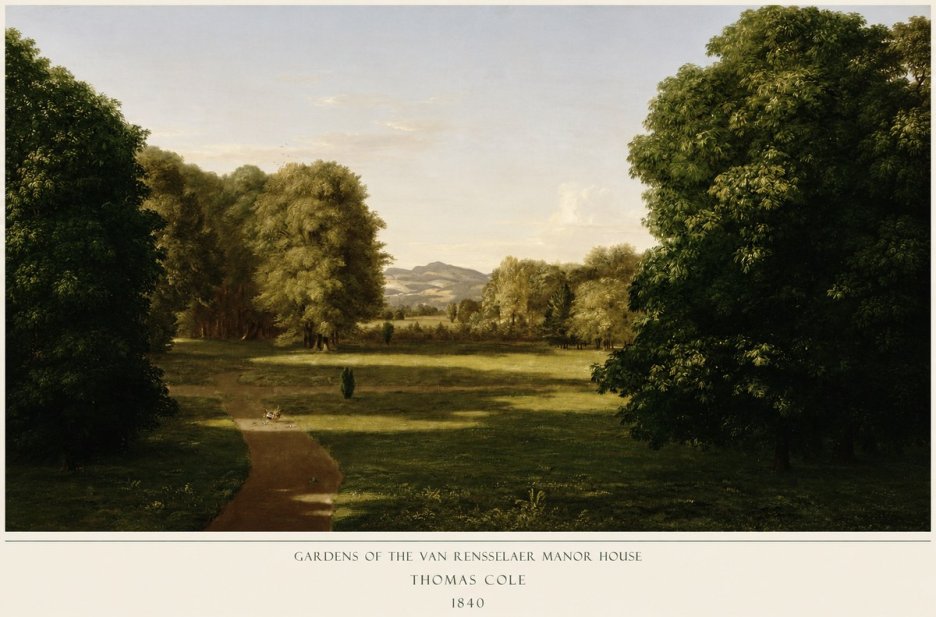 Thomas Cole Gardens of the Van Rensselaer Manor House No5 - Poszter