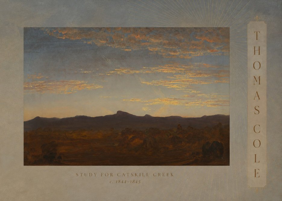 Thomas Cole Study for Catskill Creek I No3 - Poszter