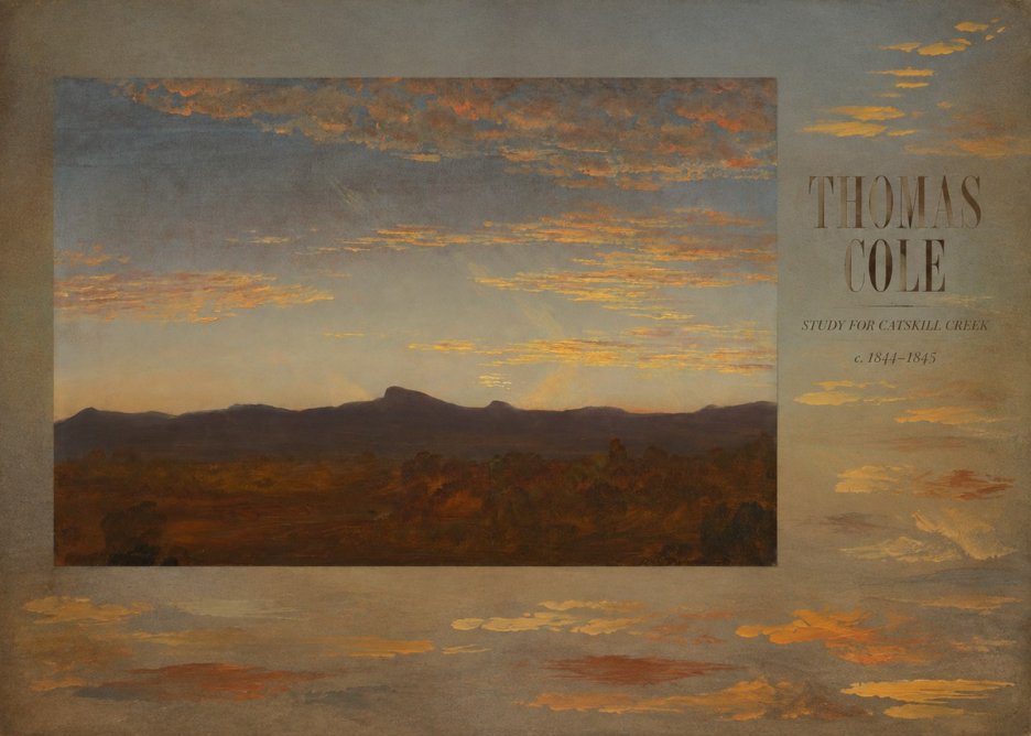 Thomas Cole Study for Catskill Creek I No5 - Poszter