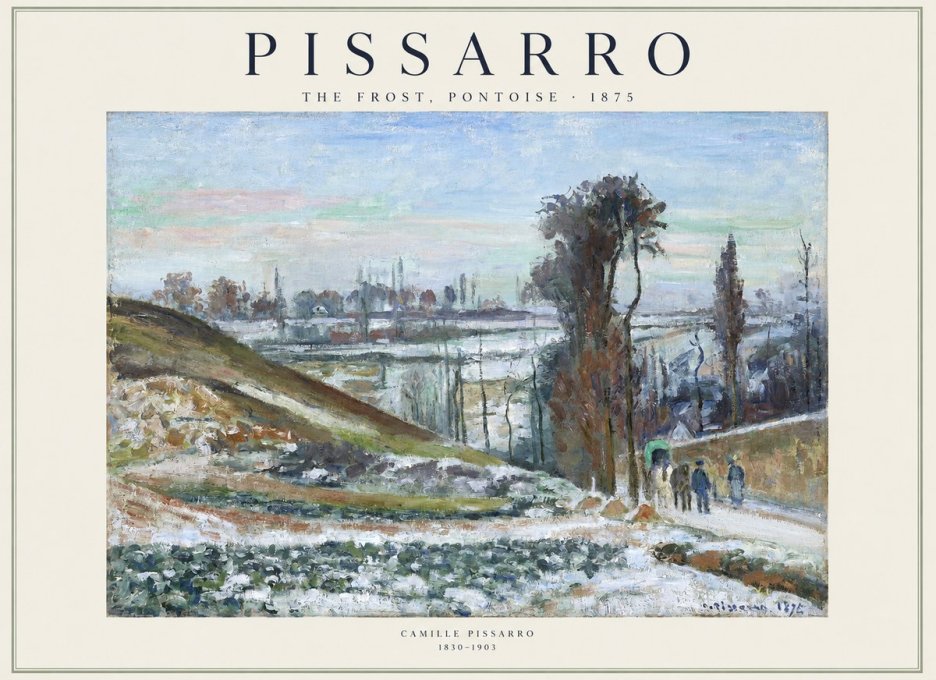 Pissarro The Frost, Pontoise No1 - Poszter