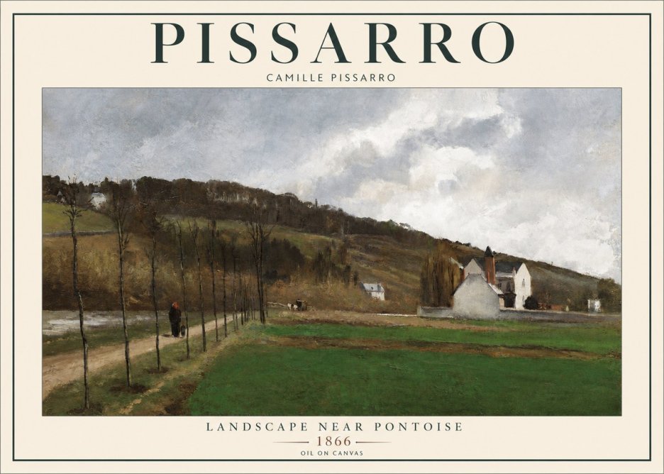 Pissarro The Road from Louveciennes II No2 - Poszter