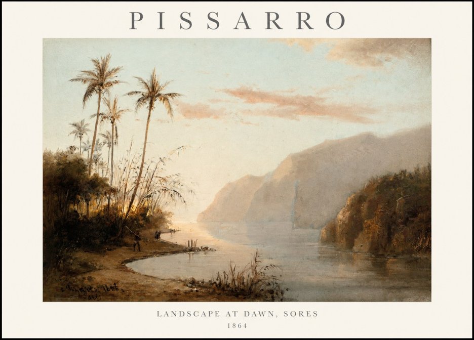 Pissarro Landscape at Dawn, Sores No1 - Poszter