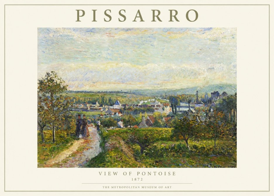 Pissarro View of Pontoise No1 - Poszter