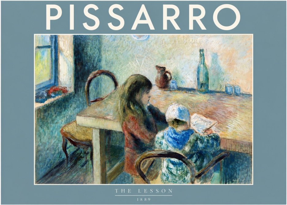 Pissarro The Lesson No2 - Poszter