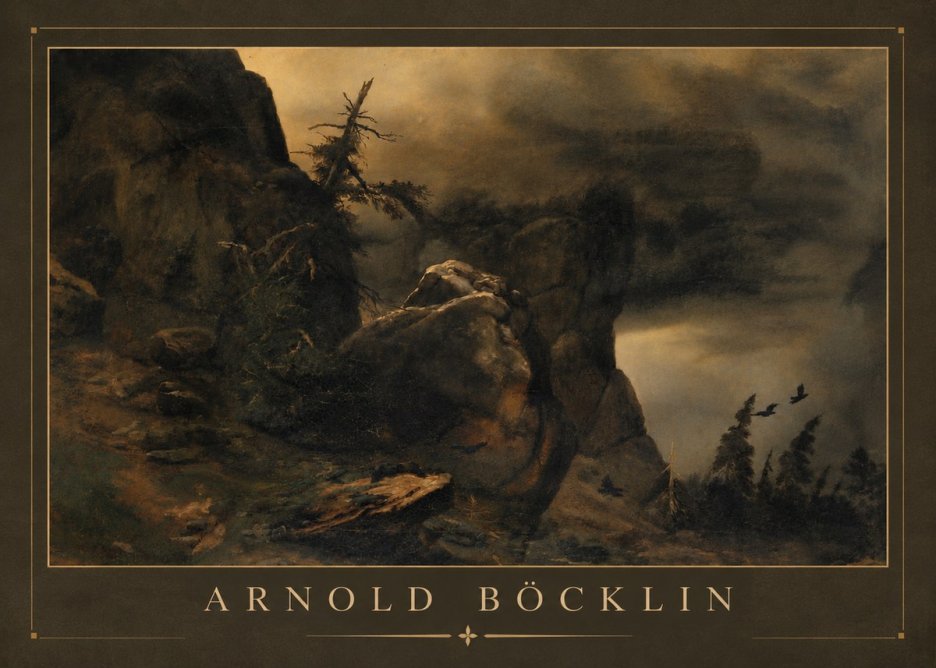 Arnold Böcklin Felsabhang Mit Wettertannen No6 - Poszter