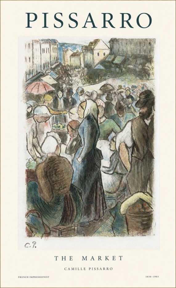 Pissarro The Market I No1 - Poszter