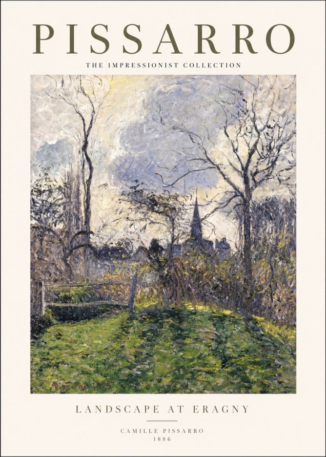 Pissarro Landscape at Eragny No1 - Poszter
