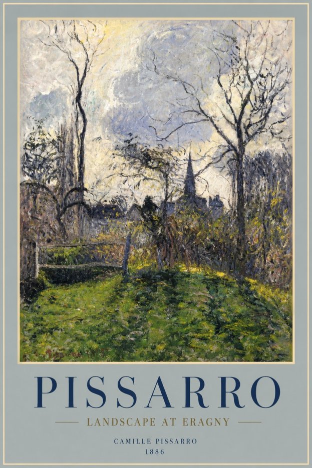 Pissarro Landscape at Eragny No2 - Poszter
