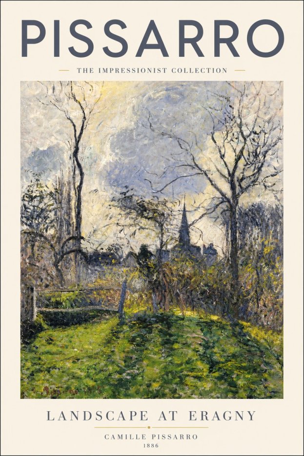 Pissarro Landscape at Eragny No3 - Poszter