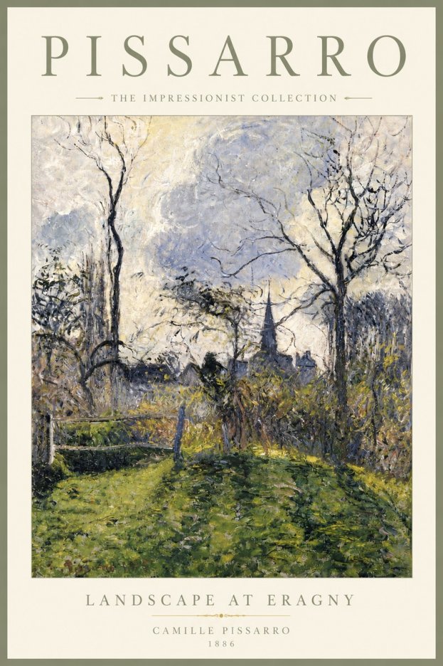 Pissarro Landscape at Eragny No6 - Poszter