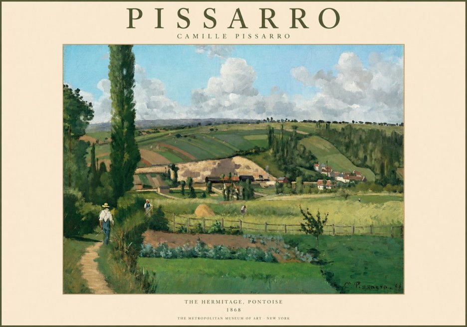 Pissarro The Hermitage, Pontoise No1 - Poszter
