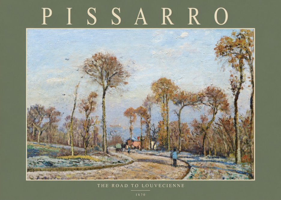 Pissarro The Road to Louvecienne No2 - Poszter