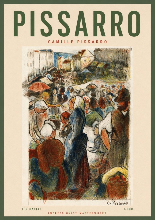 Pissarro The Market No2 - Poszter