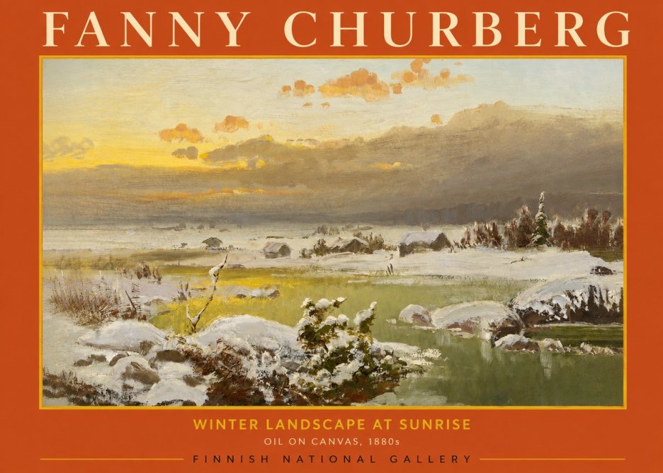 Fanny Churberg Winter Landscape at Sunrise No2 - Poszter