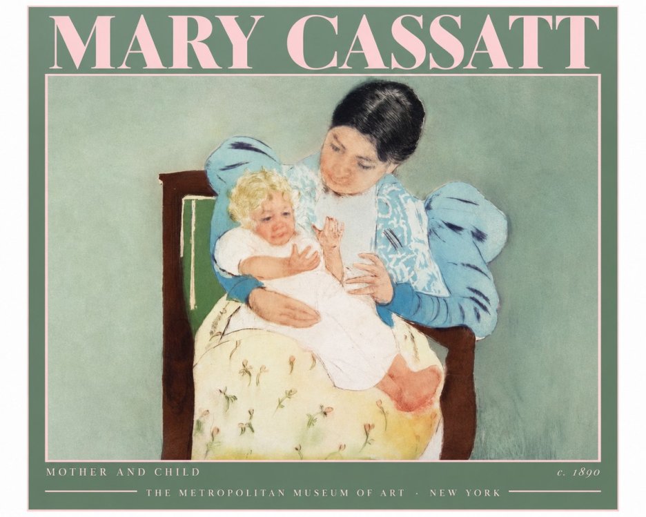 Mary Cassatt Mother and Child III No3 - Poszter