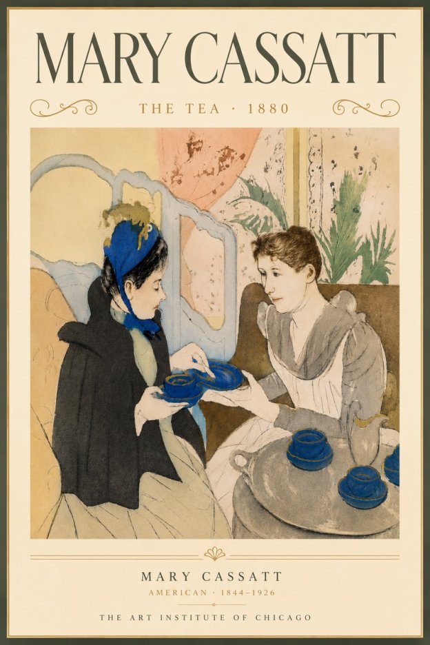 Mary Cassatt The Tea No6 - Poszter