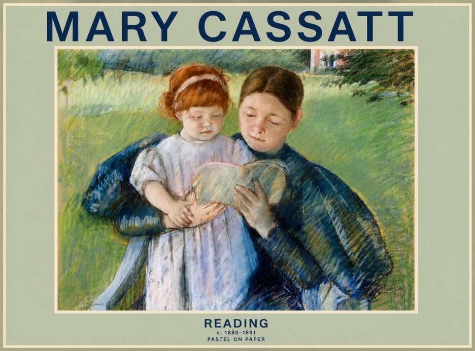 Mary Cassatt Reading No2 - Poszter