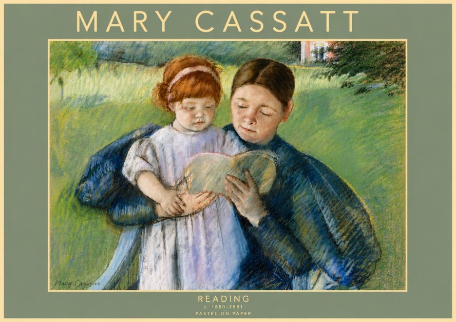 Mary Cassatt Reading No6 - Poszter