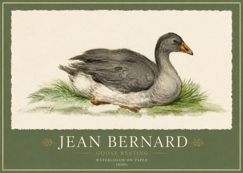 Jean Bernard Goose Resting No3 - Poszter