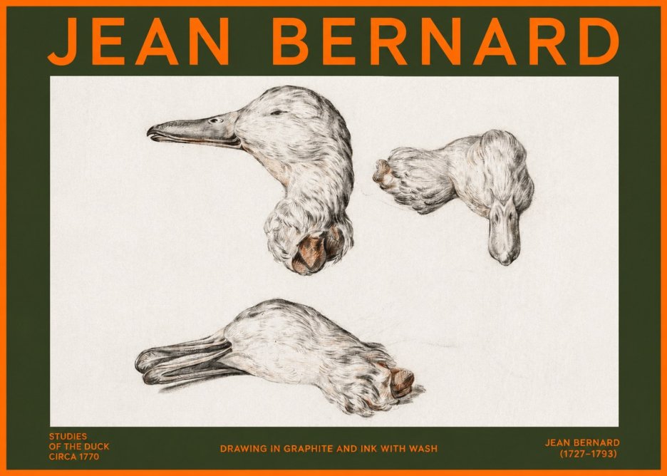 Jean Bernard Studies of the Duck No2 - Poszter