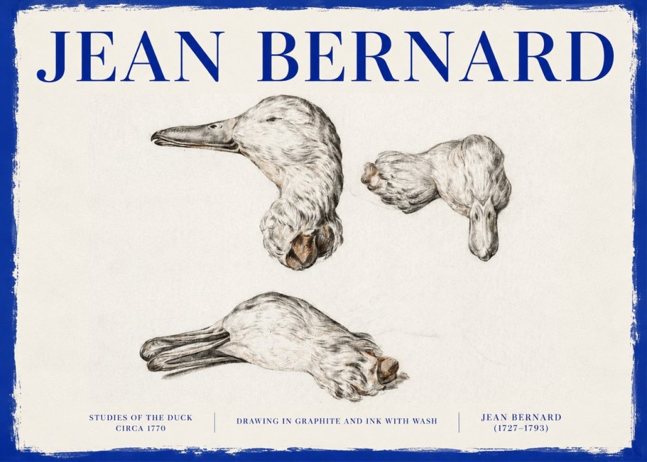 Jean Bernard Studies of the Duck No3 - Poszter