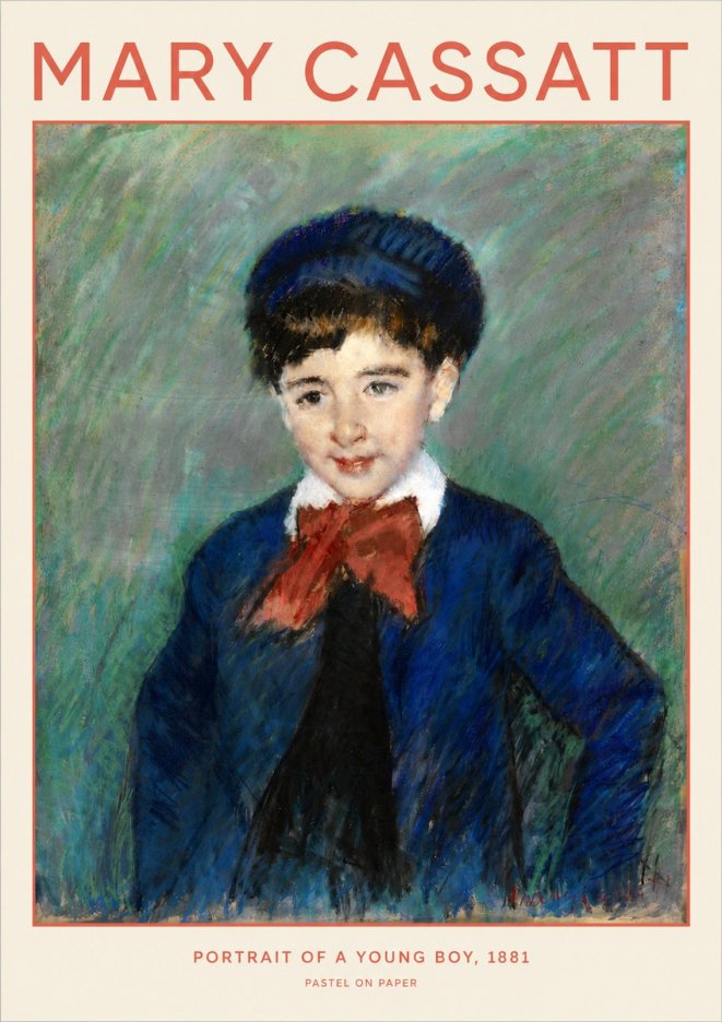 Mary Cassatt Portrait of a Young Boy, 1881 No2 - Poszter